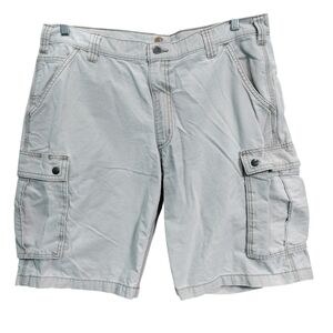 Carhartt Relaxed Fit Light Gray Cargo Shorts for Men Size 38